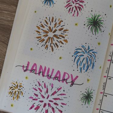 #bulletjournal #bujo #stationary #journaling #calligraphy #planner #january #fireworks